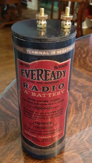 Antique Refillable 6 Eveready “A” Dry Cell Battery Telephone,  Radio,  Lantern 2