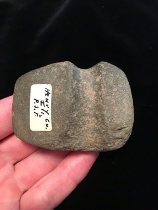 Finely Made Miniature 3/4 Groove Axe Found In Henry County,  Illinois
