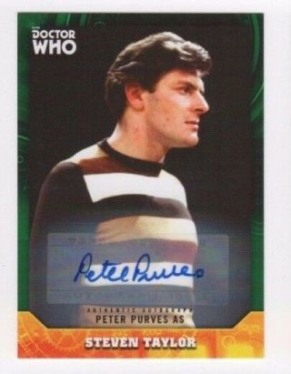 2017 Doctor Who Signature Series Autograph Peter Purves Green 46/50