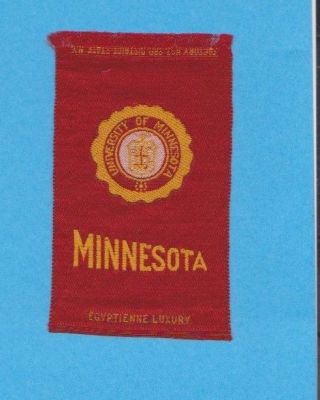 1910s S25 Tobacco / Cigarette / College Silk University Of Minnesota -
