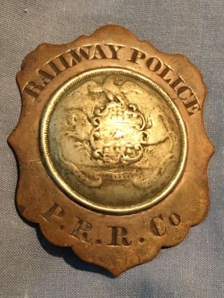 Antique Railway Police Badge Obsolete Pennsylvania Railroad Co