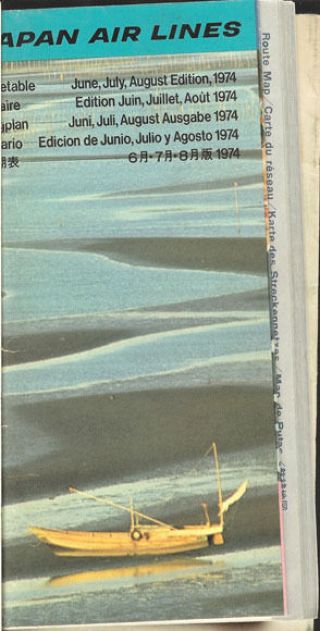 Jal (japan Air Lines) System Timetable 6/74 [2051]