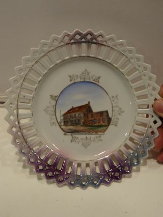 Port Clyde Maine Souvenir Plate Ocean House Made In Germany For Mrs.  Marshall