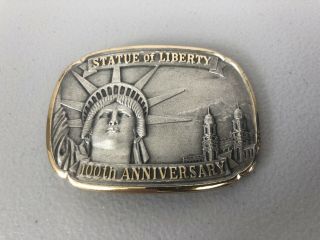 Statue Of Liberty 100th Anniversary Solid Sterling Silver Belt Buckle