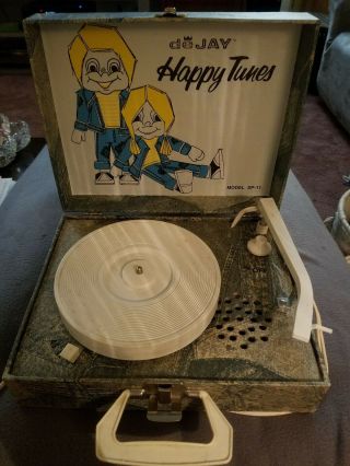 Vintage Phonograph Dejay Happy Tunes Record Player