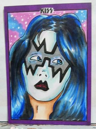 Kiss Ace Frehley Sketch Card Art Drawing Space Ace Dynamite Ap Scheres