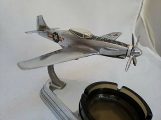 Mustang P - 51 Metal Airplane Ashtray 3