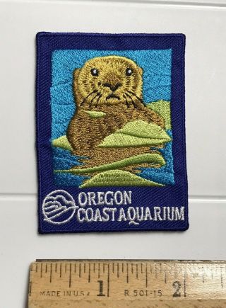 Oregon Coast Aquarium Sea Otter Or Souvenir Patch Badge Emblem