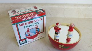 Vintage Musical Mr.  & Mrs.  Santa Dancing