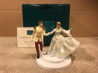 Wdcc Cinderella Fairy Tale Wedding Wedding Cake Topper,  Box/coa