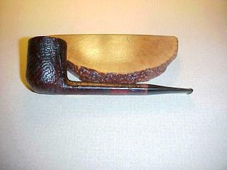 W.  O.  Larsen " Hand Made " Rusticated Canadian / Lumberman Pipe Stunning