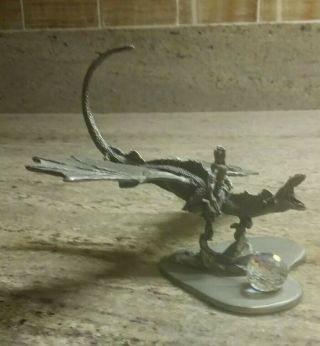Partha Pewter Dragon With Rider And Crystal Ball,  Marked 1987 Pp819