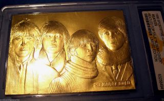 The Beatles Gold Card Album Cover Contains 0.  5g Of Pure Solid 24kt Gold