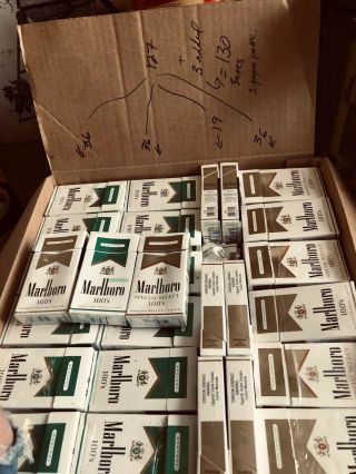 130 Marlboro Light Empty Cigarette Boxes Packs Tobacco Crafts Art Projects