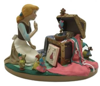Walt Disney Cinderella Musical Figurine 45th Anniversary Sewing Chest Mice Rare