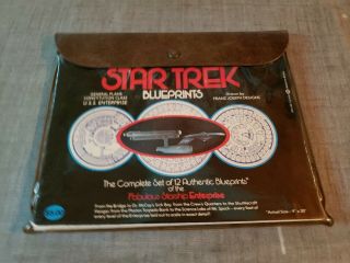 Vintage 1973 Star Trek Uss Enterprise 12 Blueprint Set
