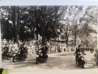 Five Vintage Harley Davidson Indian Motorcycle Photographs