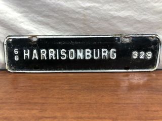 Vintage Antique Automobile 1966 Harrisonburg Va.  66 License Plate Tag Topper