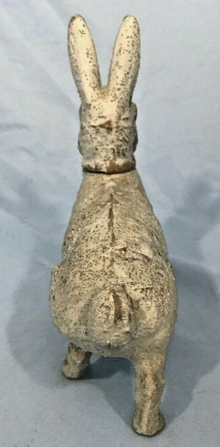 Antique Germany Paper Mache Bunny Candy Container w/ Glass Eye 3