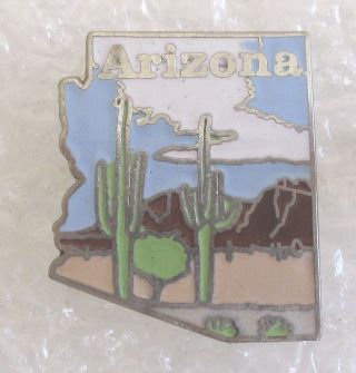 State Of Arizona Map Travel Souvenir Collector Pin Tourist