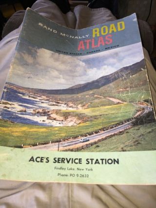 Vintage Rand Mcnally Road Atlas,  Quaker State 1959  Ww