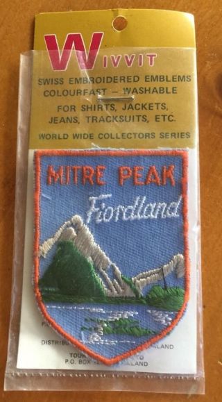 Vintage Wivvit Mitre Peak Fiordland Patch In Package