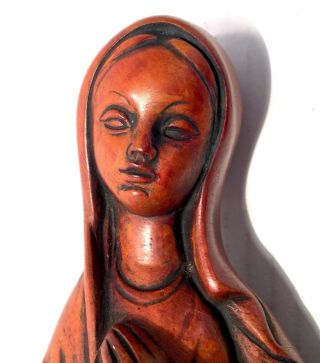 Mary Jesus Goldscheider Nativity 7.  5” Vtg Mid Century Modern German Ceramic 2
