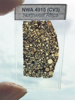 Meteorite Thin Section - Nwa 4915 - Cv3 - Carbonaceous Chondrite