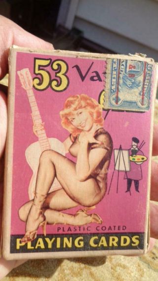 Vintage Vargas Girl Playing Cards W/ Tax Stamp All 53 Cards Pin Ups