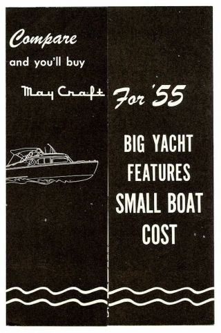 1955 May Craft Boat Yacht Brochure Cape May Marina Nj Mays Landing Yacht Basin
