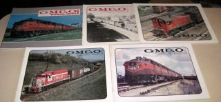 Gm&o Gulf Mobile & Ohio Historical Society Magazines (5) Issues From 1986 - 1999