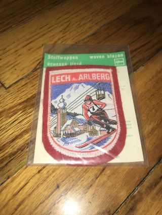 Vintage Nos Lech A.  Arlberg Austrian Ski Resort Souvenir Patch Badge