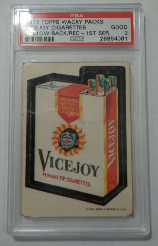 Wacky Packages 1973 1st Series Vicejoy (rare) Red Ludlow Psa 2 Good