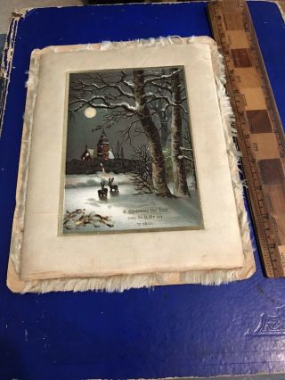 Victorian Christmas Card - Fringed Hanging Card X Large