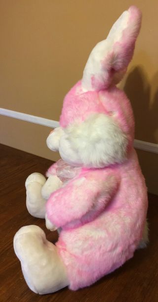Large Plush Easter Bunny Pink & White Dan Dee Collector ' s Choice 24 