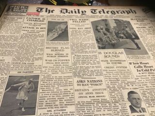 Old November 12 1932 Newspaper Cricket Horse Racing Movie Ads Photos