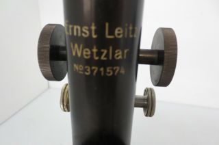 Vintage Ernst Leitz Wetzlar Microscope With Mirror 3