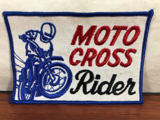 Vintage Rare NOS 1960’s 1970’s Moto Cross Rider Dirt Bike Rider Motorcycle Patch 2