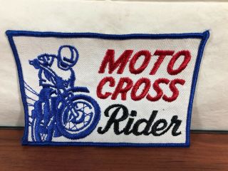 Vintage Rare NOS 1960’s 1970’s Moto Cross Rider Dirt Bike Rider Motorcycle Patch 3