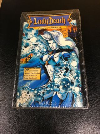 1996 Lady Death Chromium Card Set Iii Box Chaos Comics Krome Productions