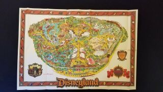 1983 Disneyland Park Map Featuring " The Fantasyland " 30 " Tall X 44 " Wide