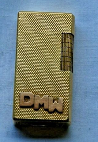 Vintage Made In London England Lighter Dunhill 70 Rollogas Gold Plated Barley