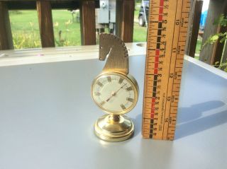 Brass Knight Chess Piece Shaped Desk Thermometer,  Made In France