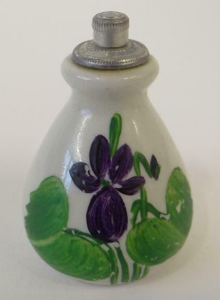 Hand Painted Ceramic Perfume Bottle Devon Violets Lownds Pateman