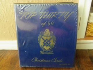 Old Vtg Top Thiry Of 1969 Christmas Cards By Chapel Art Salesman Sample Book