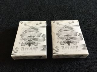 WHITE ARCANE Magic Rising Deck and Normal Playing Cards By Ellusionist USPCC 2