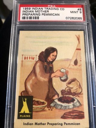 1959 Fleer Indian Trading Card 8 Psa 9