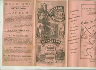 1893 GREAT WESTERN RAILWAY OF ENGLAND TIME TABLE AND ROUTE MAP 2