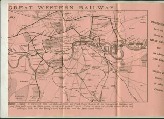 1893 GREAT WESTERN RAILWAY OF ENGLAND TIME TABLE AND ROUTE MAP 3
