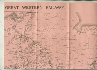1893 GREAT WESTERN RAILWAY OF ENGLAND TIME TABLE AND ROUTE MAP 8